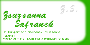 zsuzsanna safranek business card